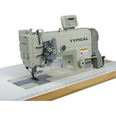 Typical GC-6845-HD3 Çift İğne Küçük Mekik İptalli İplik Kes Kilit Dikiş İnce ve Orta Mat için