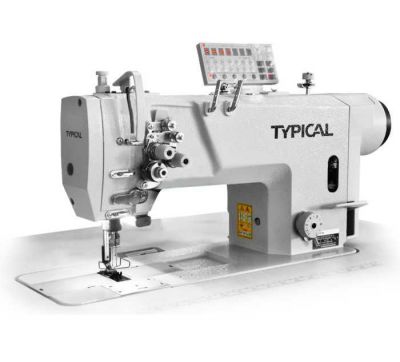 Typical GC-9420-MD3 Çift İğne Küçük Mekik İptalsiz İplik Kesicili Kilit Dikiş Mikro Yağlamalı Direct Drive Orta Mat için - 1