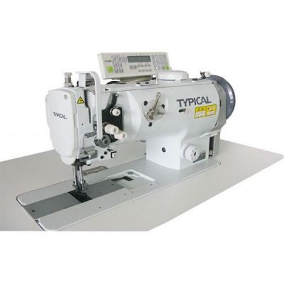 Typical GC20665-D2T-K Çift papuç tek iğne ayak baskı ayarlı iplik kesme büyük mekik - 1