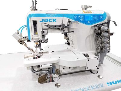 Yuki Jack JK-K4-UTL-35ACX356-K Soldan Bıçaklı Regulalı İplik Kesicili Havalı Reçme Makinası