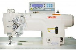 Yuki YK-8450D-403 Çift İğne K Mekik İptalli İpli Kes. Kilit Dikiş Mikro Yağ. D. Drive (Orta Mat İçin)